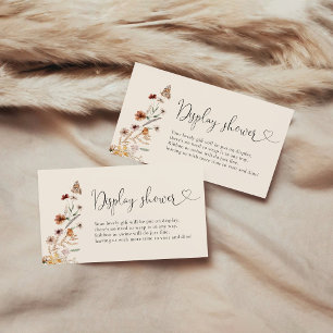 Boho Tiny Wildblume Babydusche Begleitkarte