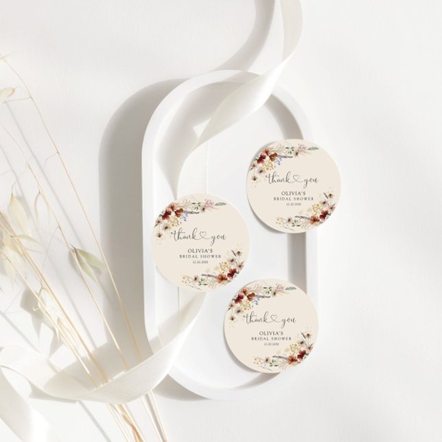 Boho Tiny Wildblume Brautparty Geschenktafel Geschenkanhänger (Von Creator hochgeladen)