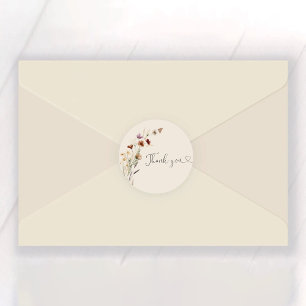 Boho Tiny Wildblume Brautparty Runder Aufkleber