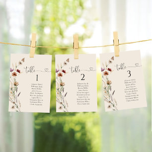 Boho Tiny Wildblume Hochzeitstisch