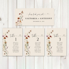Boho Tiny Wildblume Wedding Head Table Sign