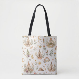Boho Tipi Baby-Tasche mit individuellem Namen