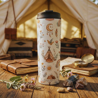 Boho Tipi Woodland-Abenteuer-Reise-Becher Thermosbecher