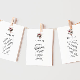 Boho-Tischnummer-Seekarte