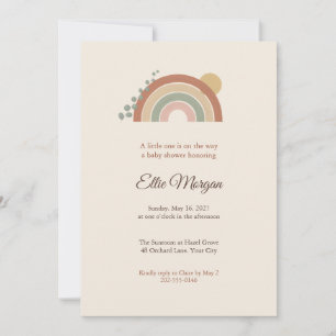 Boho-Tor-Bogen Regenbogen-Baby-Shower-Einladung Einladung