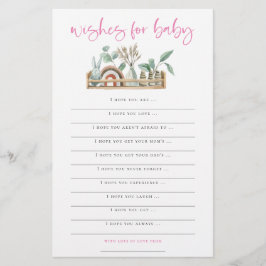 Boho Toys Pink wünscht Baby Showspiel