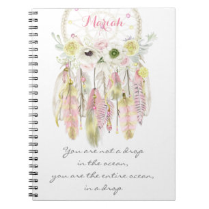 Boho-Traumfänger Blumen Native Spirit Notizblock