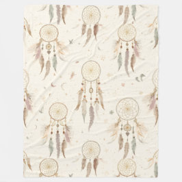 Boho Traumfänger Fleece-Decke | Ätherisch Fleecedecke
