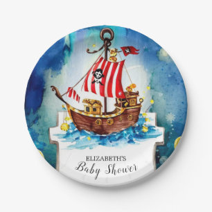 Boho Treasure Pirate Baby Shower Pappteller