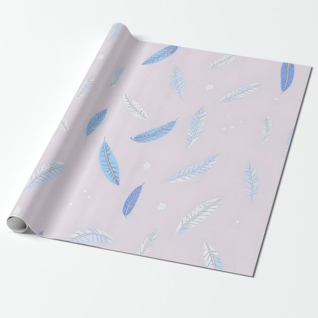 Boho-Trend-Federn Luxus-Kollektion Geschenkpapier (Ungerollt)