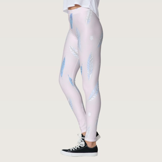 Boho Trendy Feathers Luxury Collection Leggings (Links)