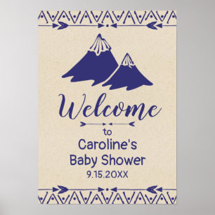 Boho Tribal Baby Dusche Begrüßungszeichen Poster