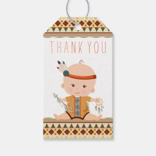 Boho Tribal Baby Shower Geschenktasten Geschenkanhänger