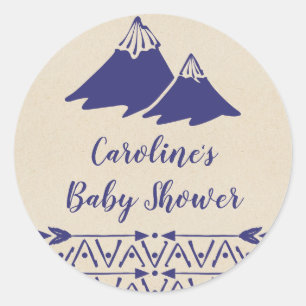Boho Tribal Baby Shower Runder Aufkleber