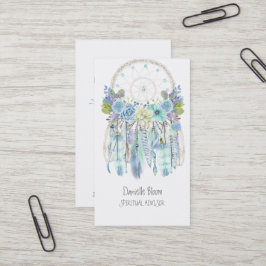 Boho Tribal Dream Catcher Arrows Feathers Blume Visitenkarte