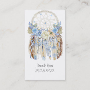 Boho Tribal Dream Catcher Arrows Feathers Blume Visitenkarte