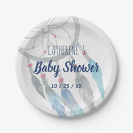 Boho Tribal Dreamcatcher Baby Shower Pappteller