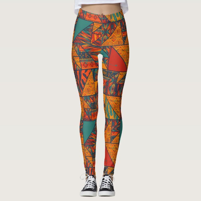 Boho Tribal Ethnic Chic Leggings (Vorderseite)