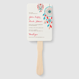 Boho Tribal feather Dreamcatcher Wedding Fächer