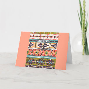 Boho Tribal Geometric Muster Südwestaztec Karte