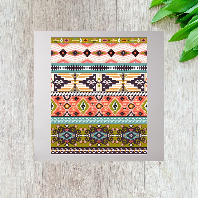 Boho Tribal Geometric Muster Südwestaztec Poster (Von Creator hochgeladen)