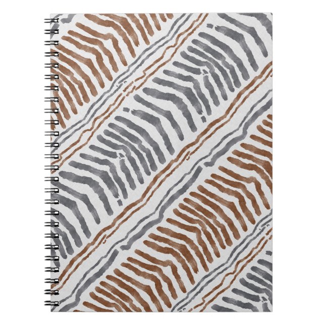 Boho-Tribal-Gestreifte Spiralbindung Notizbuch Notizblock (Vorderseite)