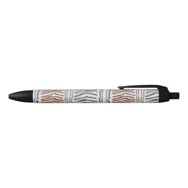 Boho-Tribal-Gestreifter Kugelschreiber (Oberseite)