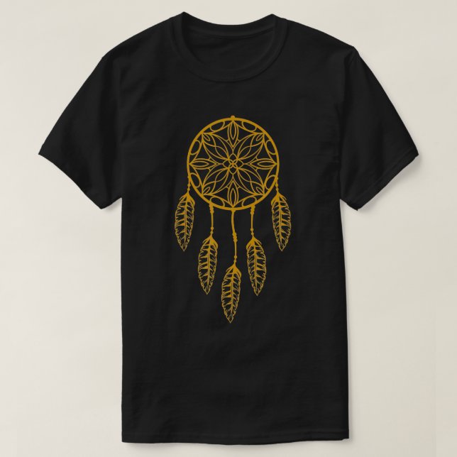 Boho Tribal Native American Feather Dreamcatcher T-Shirt (Design vorne)