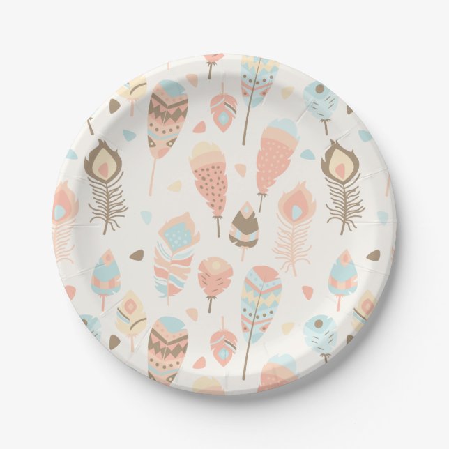 Boho Tribal Party Plate Pappteller (Vorderseite)