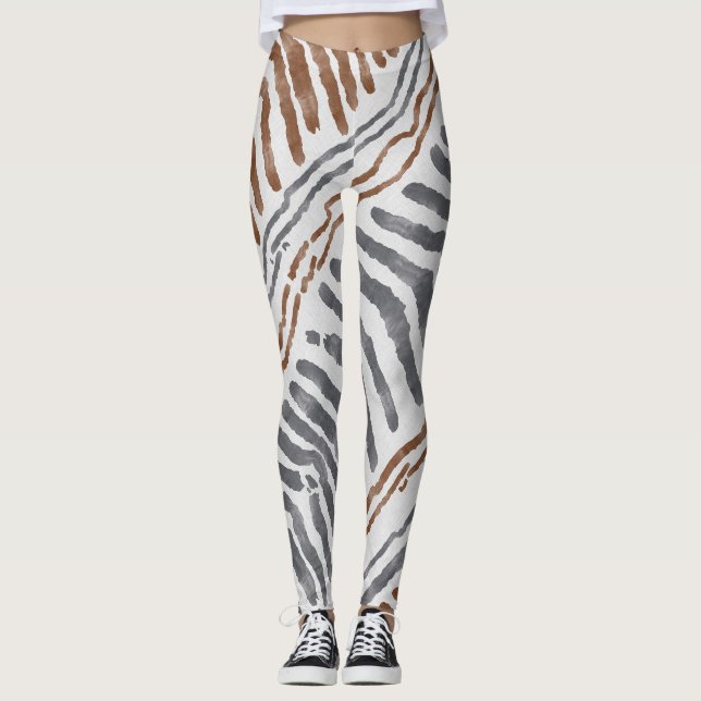 Boho-Tribal-Streifen-Leggings Leggings (Vorderseite)