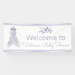 Boho-Tribal-Teepee-Babyparty-Girlande für Mädchen Banner