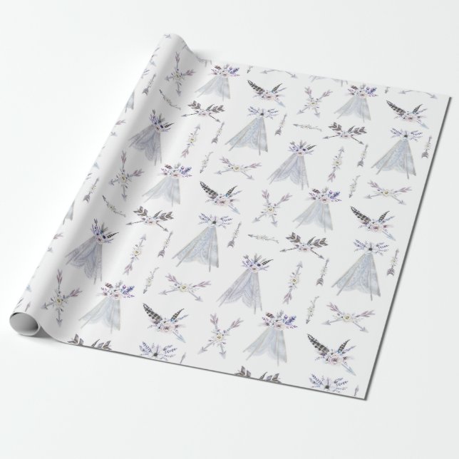 Boho-Tribal-Teepee-Geschenkverpackung Geschenkpapier (Ungerollt)