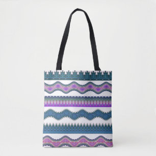 Boho-Tribal-Zickzack-Muster-Tasche