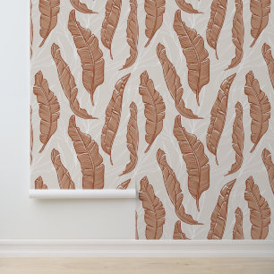 Boho Tropical Banana Blätter drucken Tapete