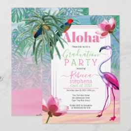 Boho Tropical Beach Watercolor Graduation Party Einladung