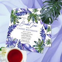Boho Tropical Blätter Lila | Green Bridal Tee