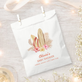 Boho Tropical Blume SurfIng Babydusche Geschenktütchen