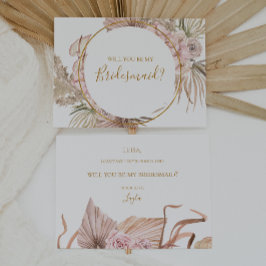 Boho Tropical Botanical | Bridesmaid-Vorschlagskar Einladung