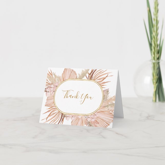 Boho Tropical Botanical | Dankeschön Karte (Vorderseite)