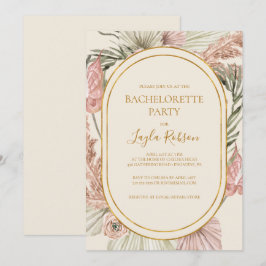 Boho Tropical Botanical | Elfenbein-Junggeselinnen Einladung