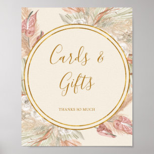 Boho Tropical Botanical Elfenbein Karten und Gesch Poster