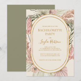Boho Tropical Botanical | Grüner Junggeselinnen-Ab Einladung