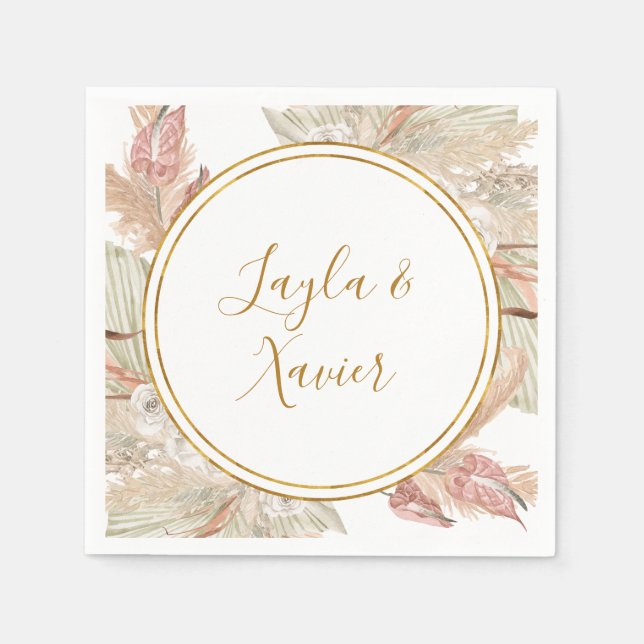 Boho Tropical Botanical | Hochzeit von Napkins Serviette (Vorderseite)