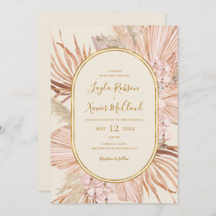 Boho Tropical Botanical   Lässige Hochzeit von Elf Einladung