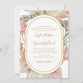 Boho Tropical Botanical | Traditionelle Hochzeit Einladung