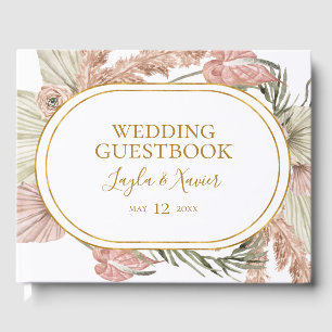 Boho Tropical Botanical   Wedding Guest Book Gästebuch