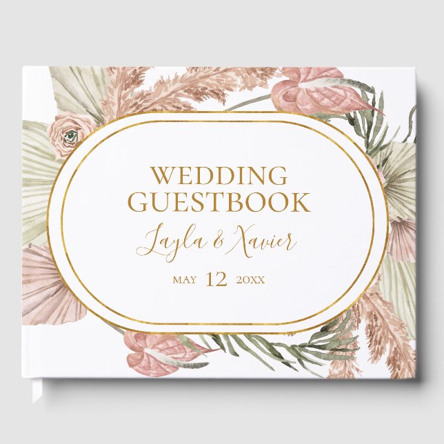 Boho Tropical Botanical | Wedding Guest Book Gästebuch (Vorderseite)
