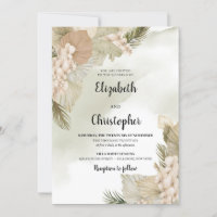 Boho Tropical Driving Palm Blätter White Rose Orch
