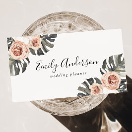 Boho Tropical Floral Visitenkarte