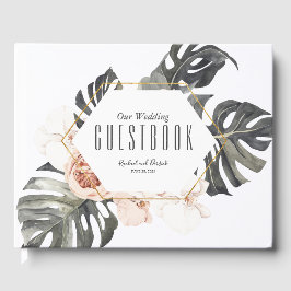 Boho Tropical Floral Wedding Guest Book Gästebuch